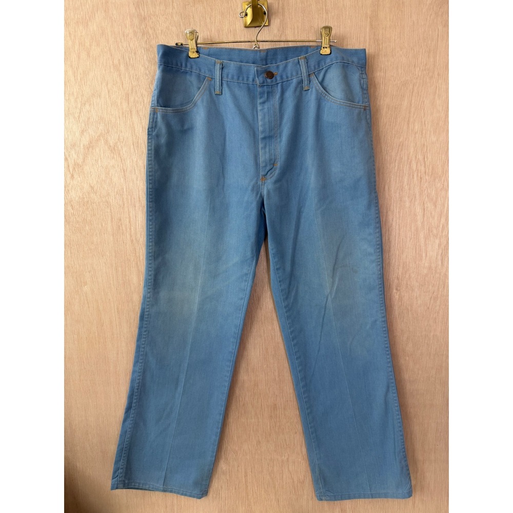 Maverick Mens High Waisted Blue Jeans Style A1134MB 36 Light Wash Straight Leg